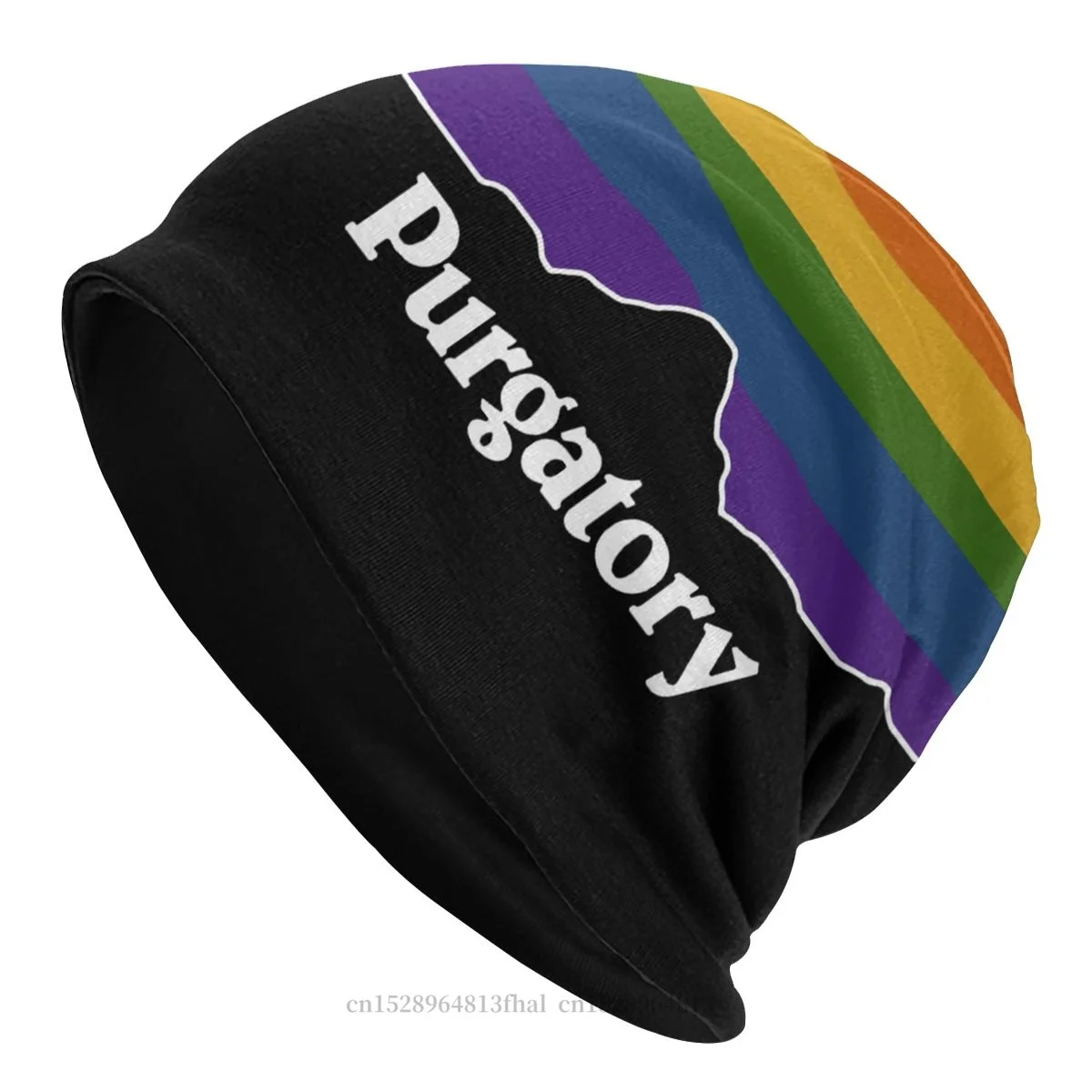 

LGBTQ Flag Fashion Beanie Hats Purgatory Pride Rainbow Sunset Skullies Beanies Hat Bonnet Hipster Caps Men Women's Earmuffs