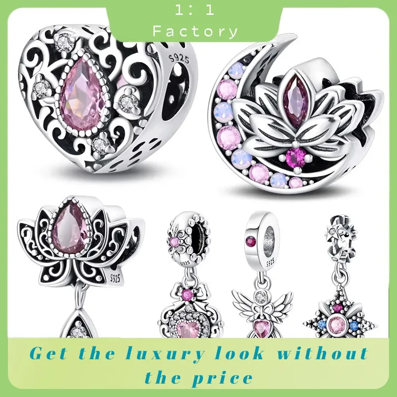 Новинка 2024 бусины-подвески в ретро стиле Лотос-хранитель Для женщин Pandora 925