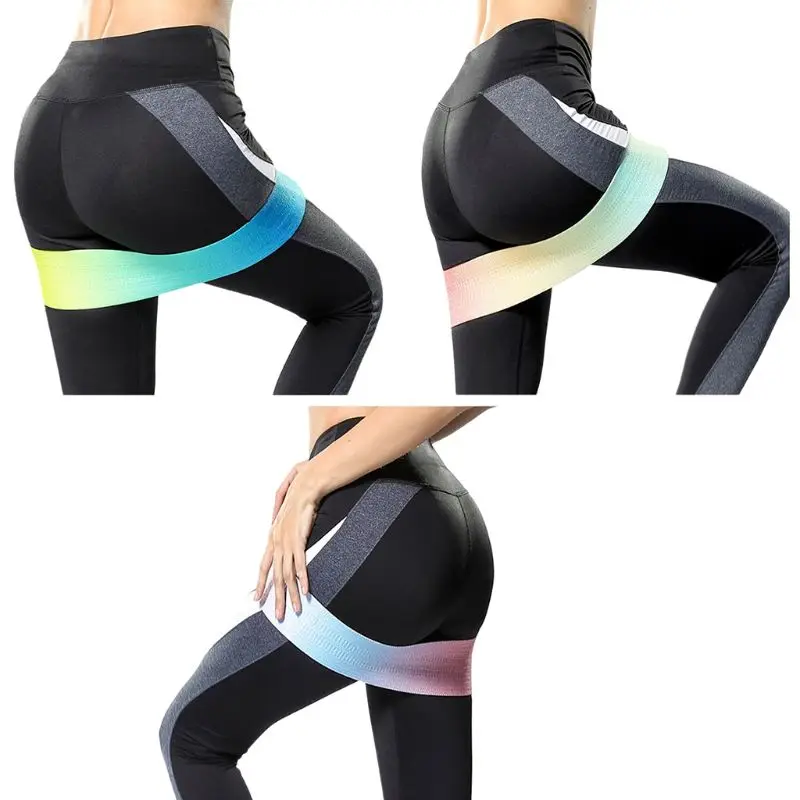 

Unisex Hip Resistance Band Gradient Colored Yoga Exercise Stretch Circle Loops