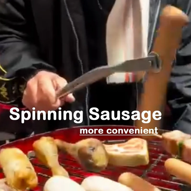 Поворотные щипцы для сосисок поворотные из нержавеющей стали уличные