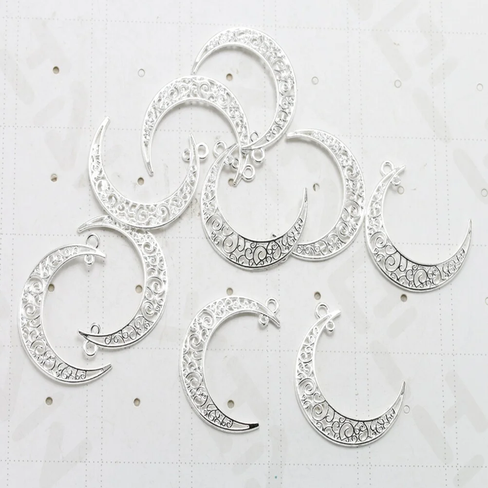 20 Pcs Moon Pendant DIY Charm Set Jewelry Making Pendants Charms Accessories Alloy