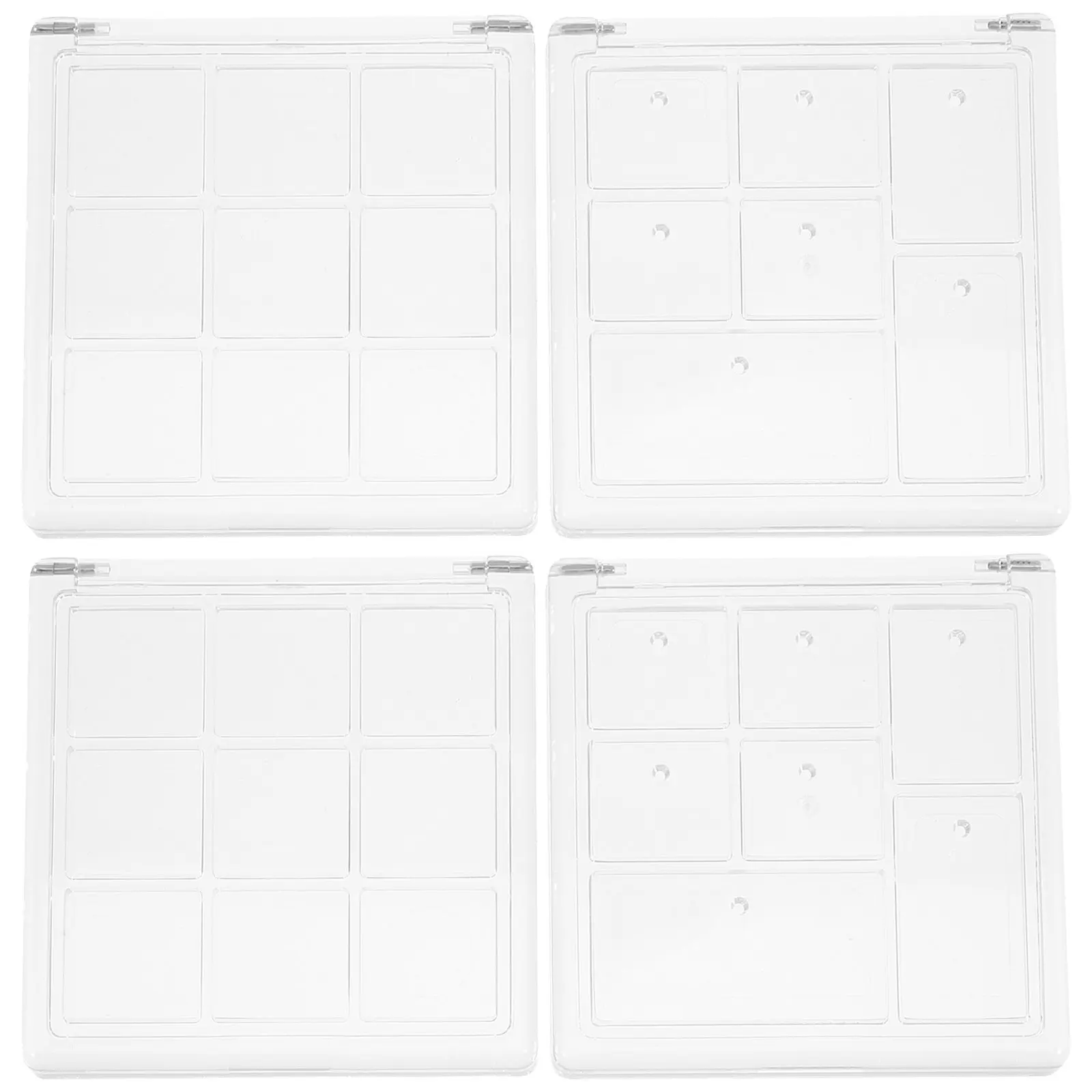 Набор из 4 пустых палеток для теней, портативный контейнер для макияжа, для хранения румян, помады, тонального крема, дорожный футляр для теней (art.: 3920d96183b08) - 3920d96183b08