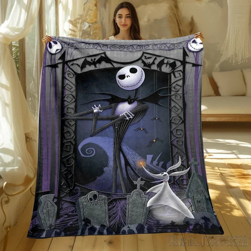 Одеяло из мультфильма Кошмар перед Рождеством декоративное флисовое покрывало