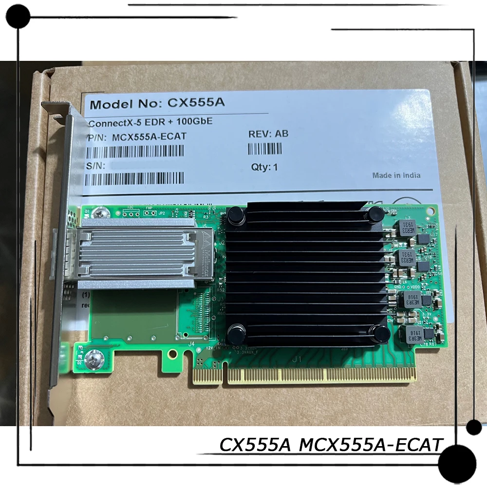 

ConnectX-5 EDR + 100GbE Гб/с сетевая карта с одним портом отлично работает NIC CX555A MCX555A-ECAT