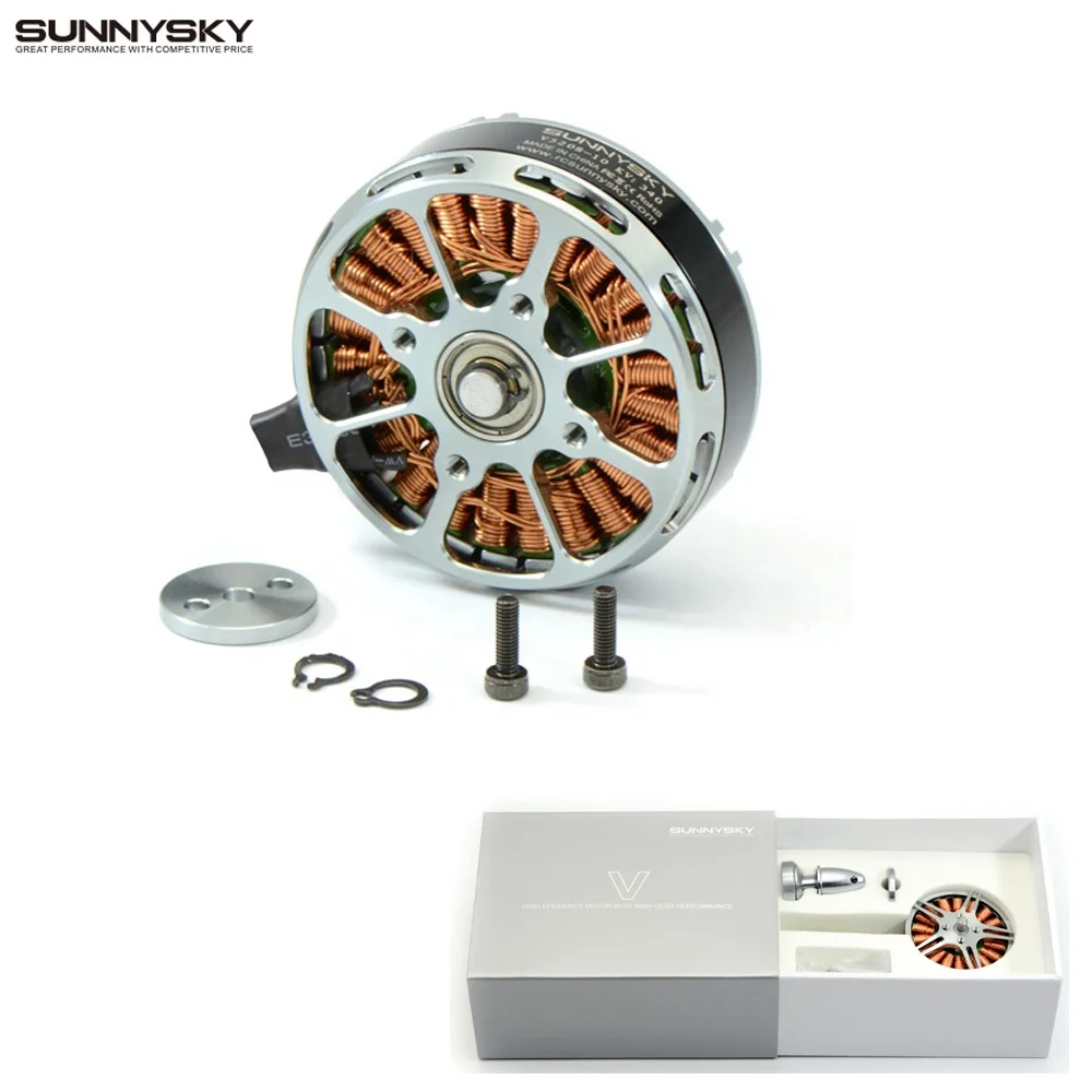 Фото Бесколлекторный двигатель Sunnysky V5208 340KV для радиоуправляемых 4-осевых моделей (1 шт.) №2