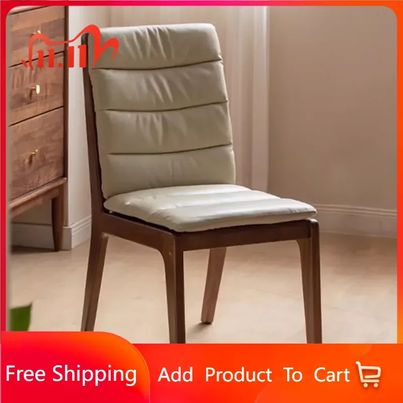

Удобные деревянные обеденные стулья, современные нордические стулья для спальни, кухни, минималистичные мягкие стулья, столовая мебель для дома