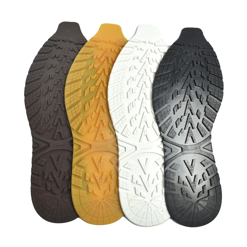 Thicken Rubber Shoe Soles For Men Leather Business Shoes Heel Sole Non-slip Repair DIY Replacement Outsoles Black Yellow Mat Pad