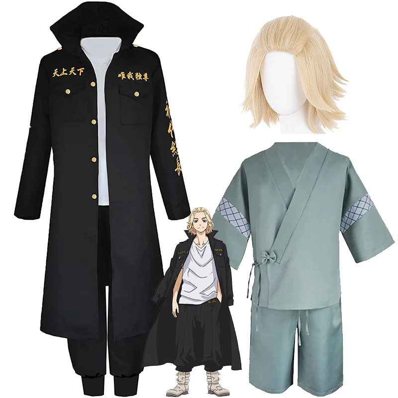 

Anime Tokyo Revengers Sano Manjiro Cosplay Cloak Tokyo Manji Gang Mikey Jacket Cloak Pants Wig Suit Halloween Costumes