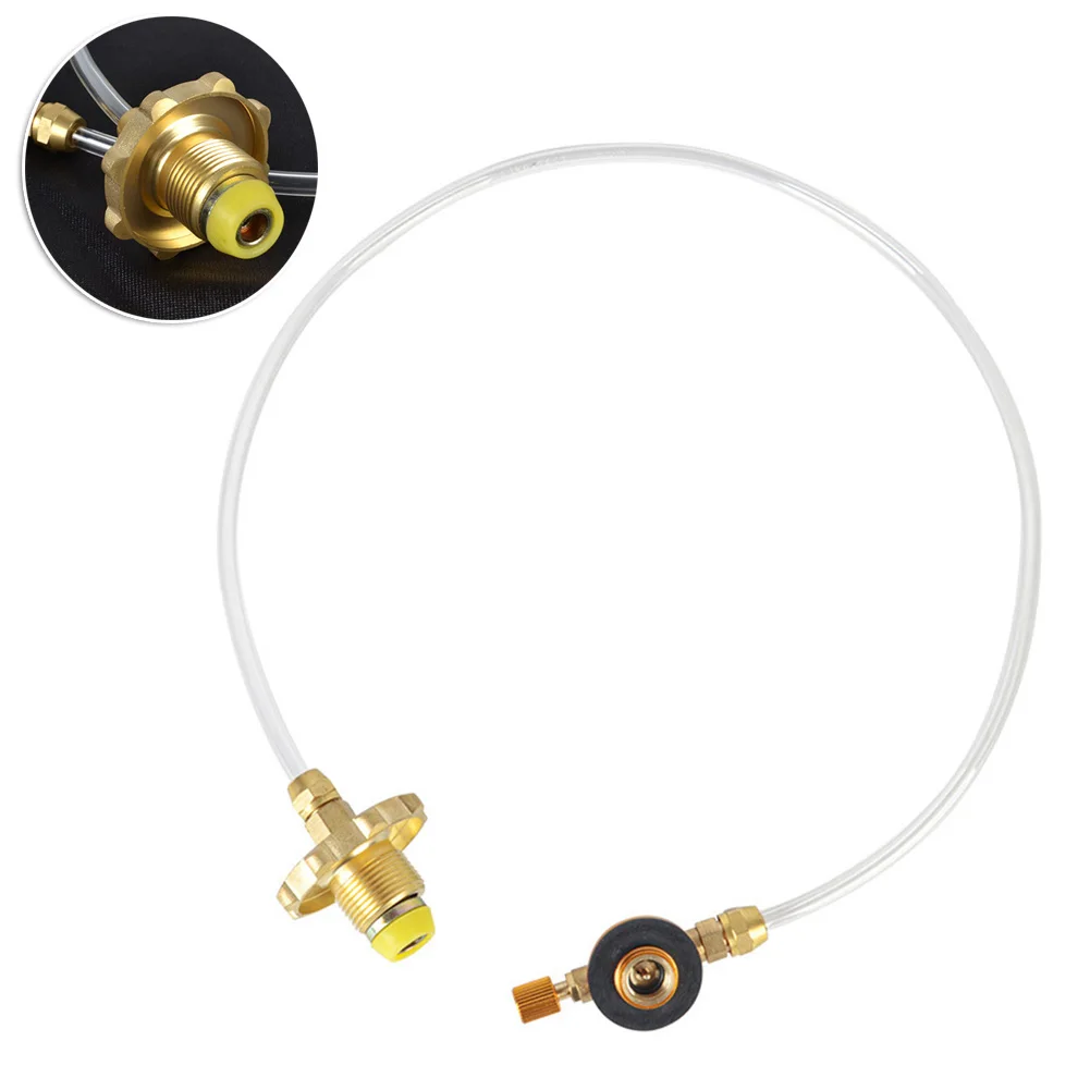 

1pc Air Tank Inflation Valve Connector Outdoor Camping Propane Refill Adapter Gas Cylinder Tank Coupler Adapter Parts 43.5x5cm