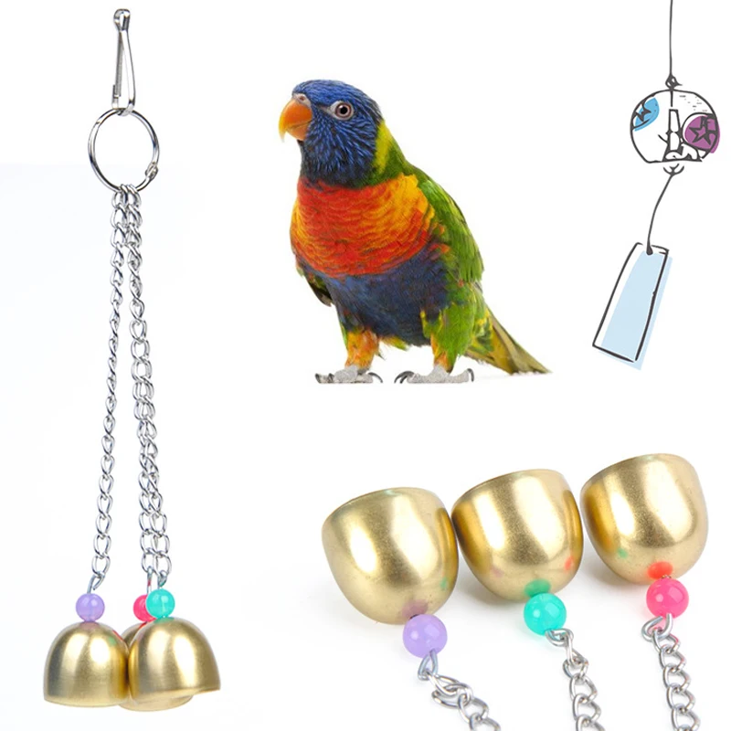

Parrots Toys for Budgie Parakeet Bells Climb Bite Chew With Hanging Swing Pet Birds Interactive Toys Pet Bird Accessories