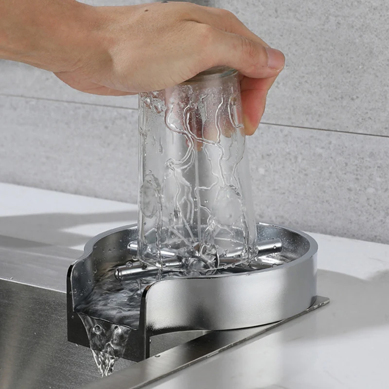 

Automatic High Pressure 5 Hole Cup Rinser For Bar Kitchen Sink Beer Coffee Milk Tea Cup Washer Cup Rinser Tool