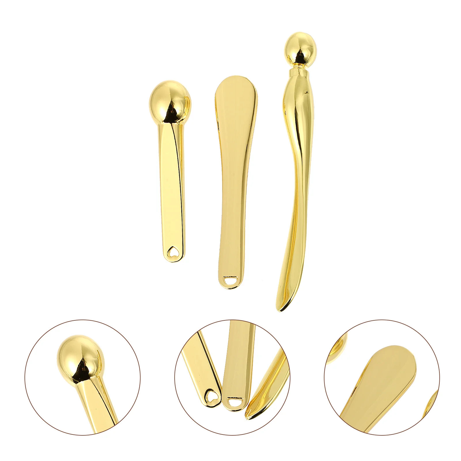 

3 шт., кремовые ложки для глаз из цинкового сплава