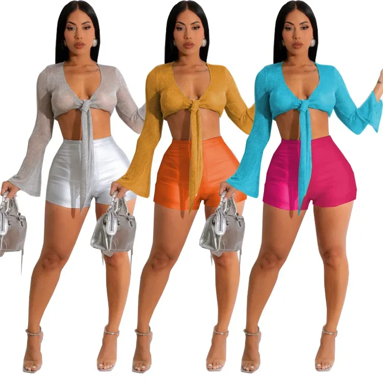 RC3159 женские модные цветные золотые брюки костюм в европейском и американском