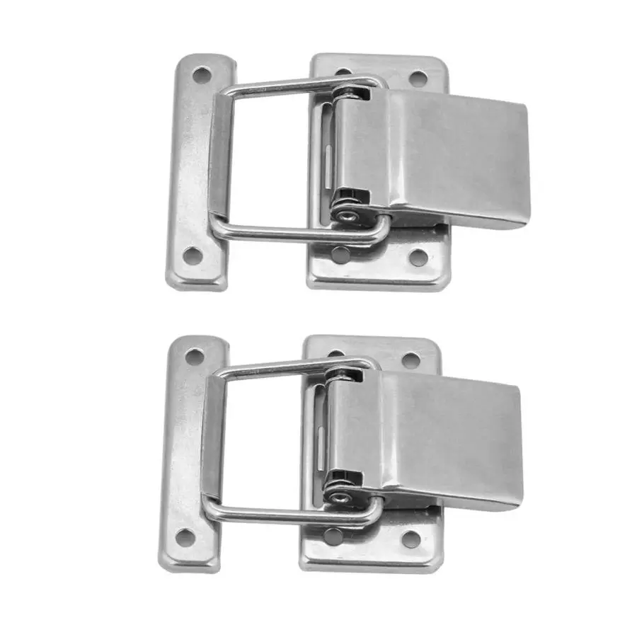 

2 pcs/set Stainless Steel Latch Lock for Cabinet Case Spring Loaded Toggle Latch Catch for Wooden Box Lock Furniture Hardware
