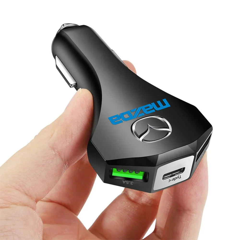 

Автомобильное зарядное устройство USB Type-C, адаптер для быстрой зарядки, автомобильные аксессуары для mazda 3 cx5 6 6 gh cx30 cx 5 3 bk rx8 cx9 cx60 bt50 cx-5