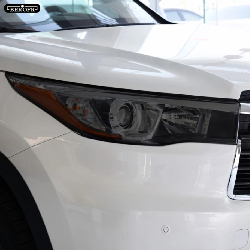 For Toyota Highlander 2014 2015 2016 2017 Car Headlight Protection Tint Film Smoke Black Transparent TPU Sticker Accessories For Toyota Highlander 2014 2015 2016 2017 Car Headlight Protection Tint Film Smoke Black Transparent TPU Sticker Accessories