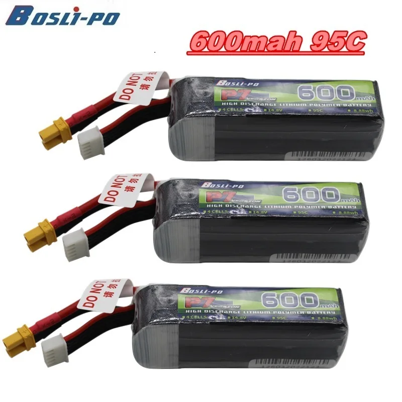 

4S 14.8V 600mAh 95C LiPo Battery For RC Helicopter Quadcopter FPV Racing Drone Parts With XT30 Plug 14.8v Drones Battery