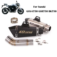 for suzuki gsx s750 gsr750 bk750 51mm motorcycle exhaust pipe stainless steel mid link tube muffler tip escape db killer slip on