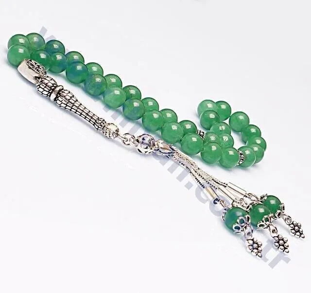 IQRAH Aventurine Stone Rosary (925 STERLING SILVER)