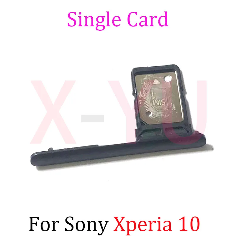 Для Sony Xperia 10 лоток для одной SIM-карты слот Держатель двойной SD-ридер гнездо