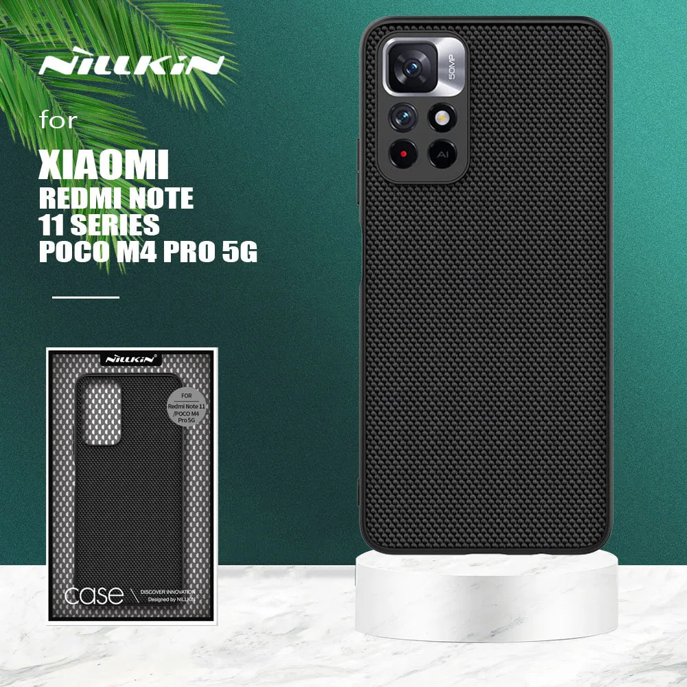 

For Xiaomi Redmi Note 11 10 8 Pro 5G Global Case Nillkin 3D Texture Silicone Frame Back Cover for Xiaomi Poco M4 Pro 5G Case