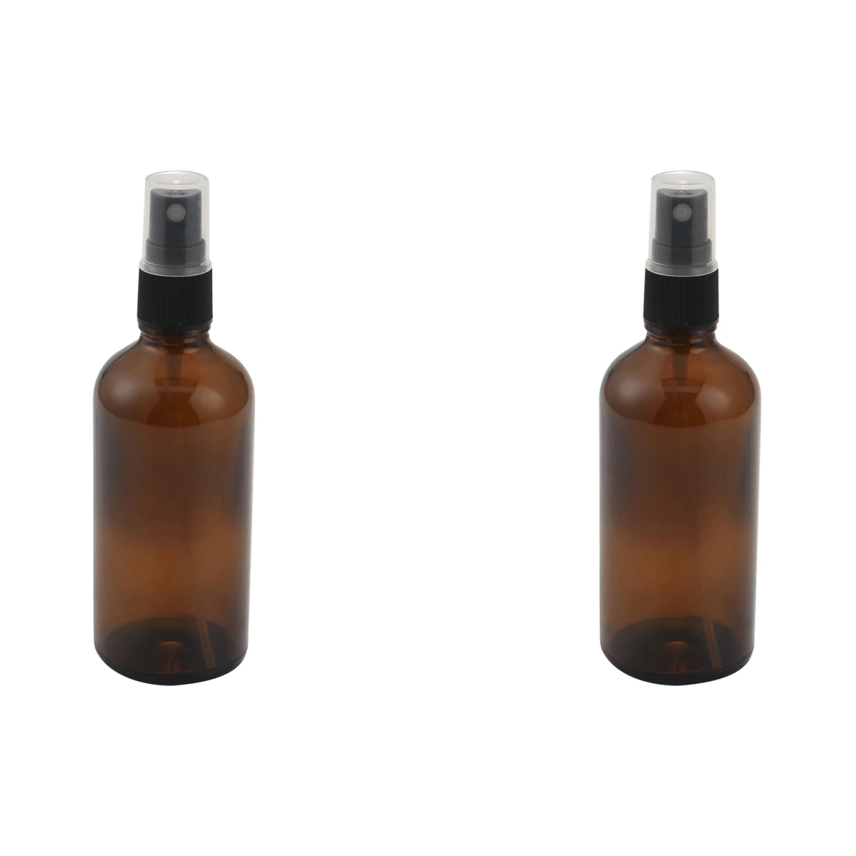

2X 100ML Amber Glass Spray Bottle with Black ATOMISER Sprays,Refillable Container for Essential Oil / Aromatherapy Use