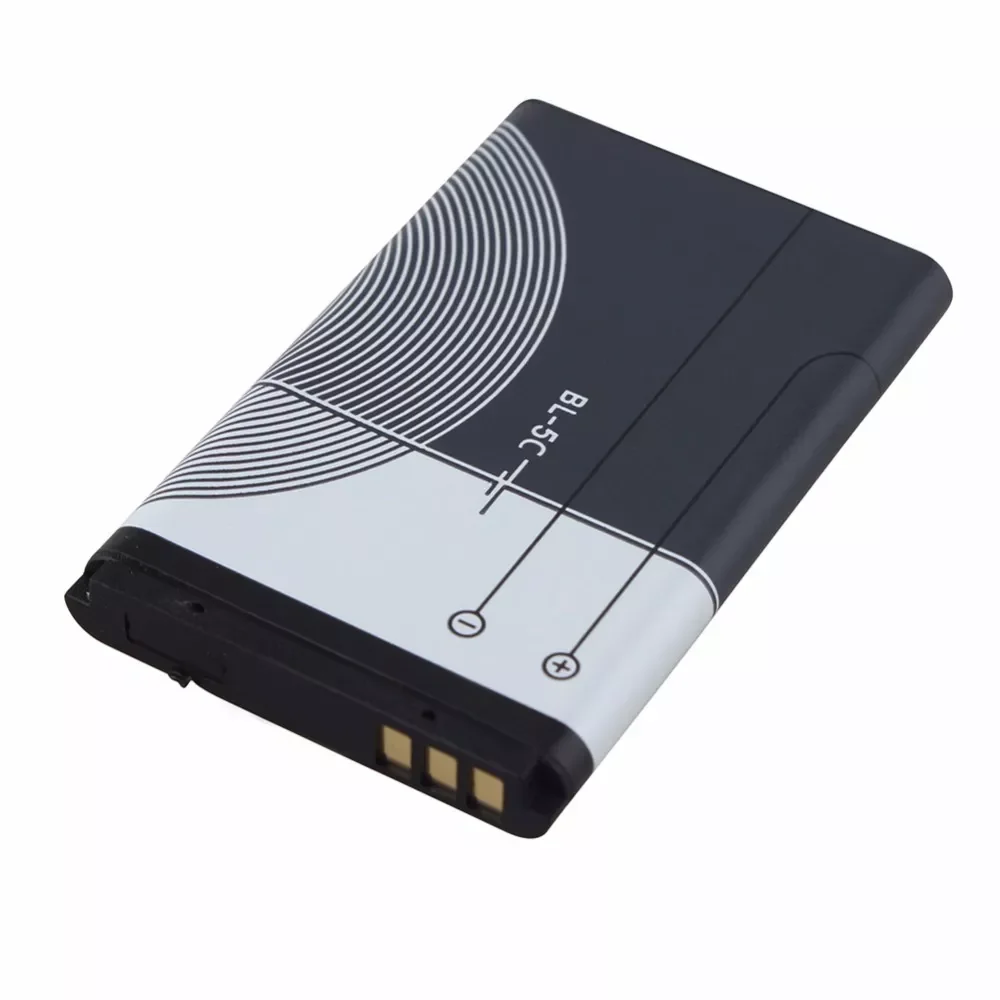 

2022 2pc BL-5C Battery + Wall Charger for 1112 1208 1600 1100 1101 n70 n71 n72 n91 e60 BL5C BL-5C Replacement Battery