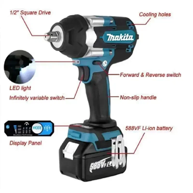 Бесщеточный электрический ключ Makita DTW700 18 В