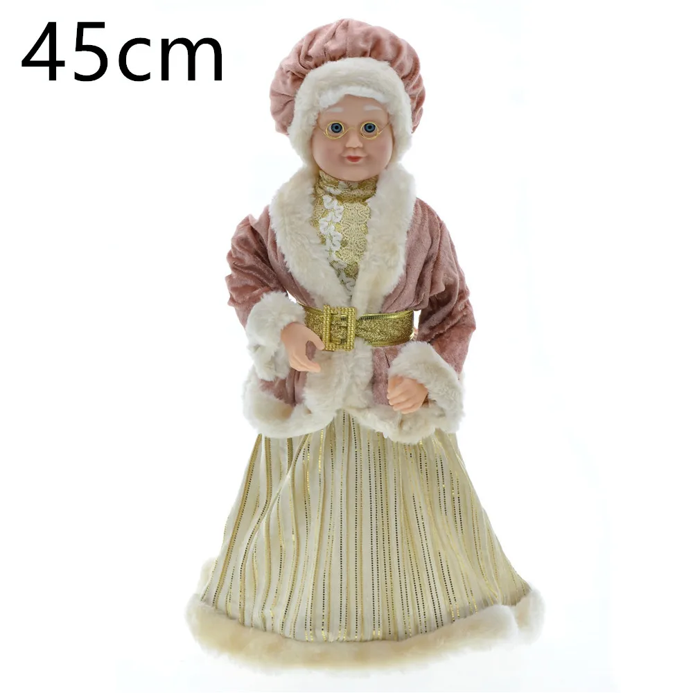 

Новогодняя Рождественская фигурка куклы Санта-Клауса для домашнего декора, аксессуары Navidad, елочные украшения, 45 см, большая стоячая фигурка 2023