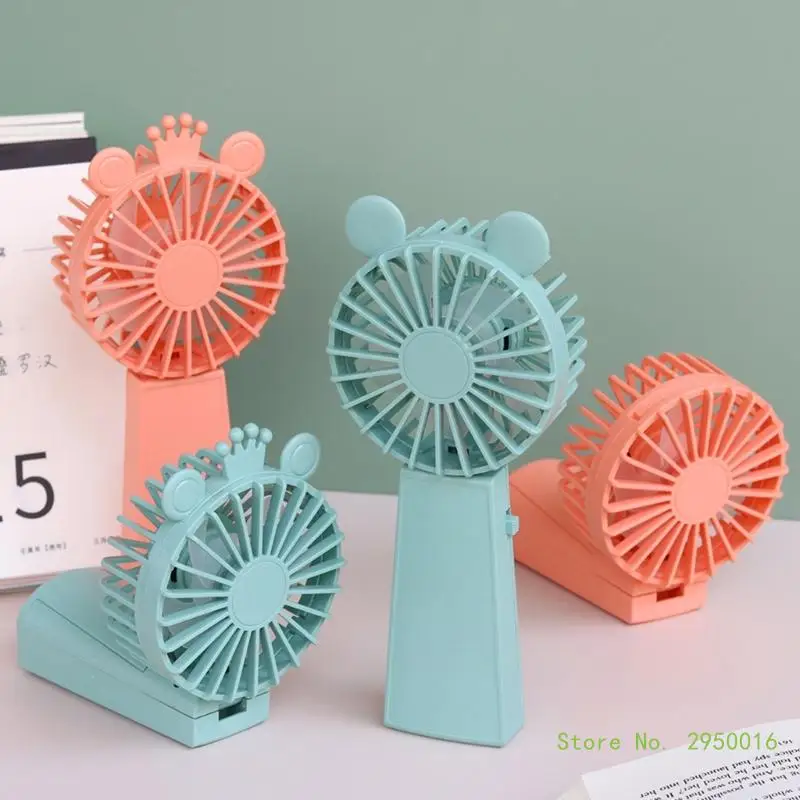

Cute Desk Fan Handheld Fan Quiet Air-Circulator Fan Portable Personal Small Desk Fan Powerful Fan for Office or Travel Use