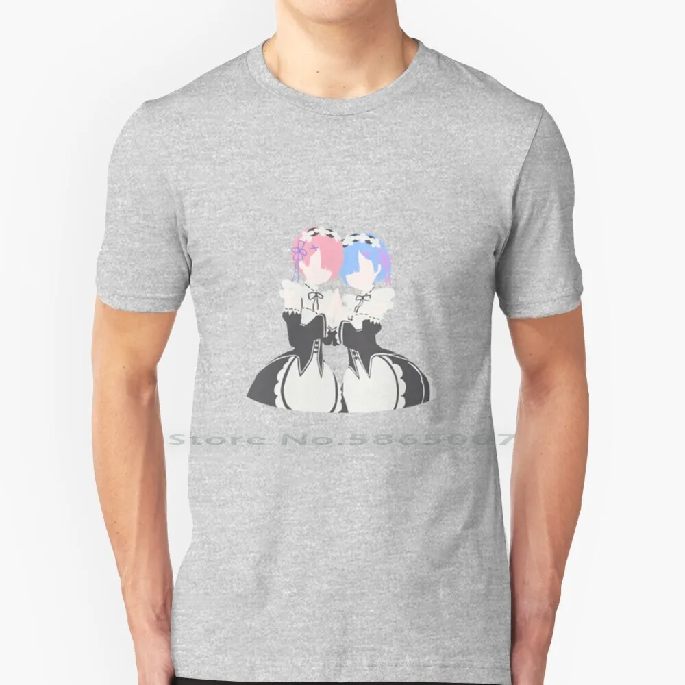 

Rem & Ram T Shirt 100% Cotton Re Zero Op Re Zero All Deaths Re Zero Analysis Re Zero Anime Trailer Re Zero Absolute Despair Re