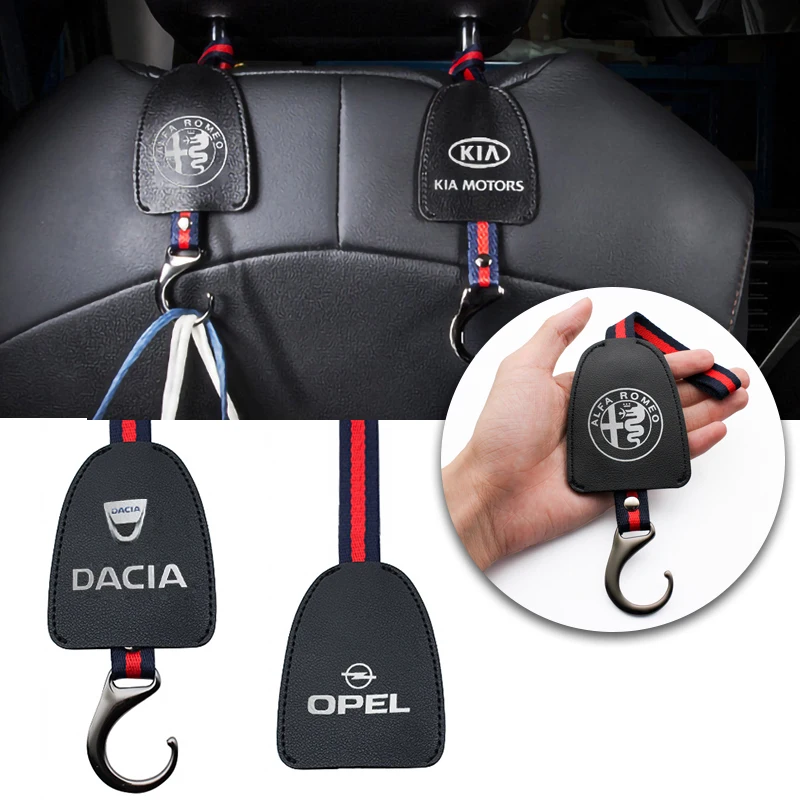 

1/2pcs High-quality Leather Multifunctional Car Seat Back Hooks For LADA VESTA Niva Kalina Priora Granta Largus Samara Vaz Xray