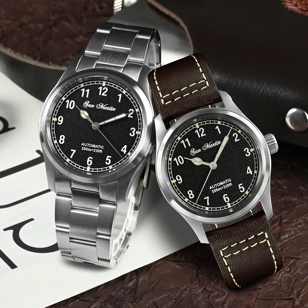 

San Martin 37MM Automatic Watch For Men Mechanical Wristwatches 200m Waterproof Sapphire Glass Stainless Steel Miyota 8215 reloj