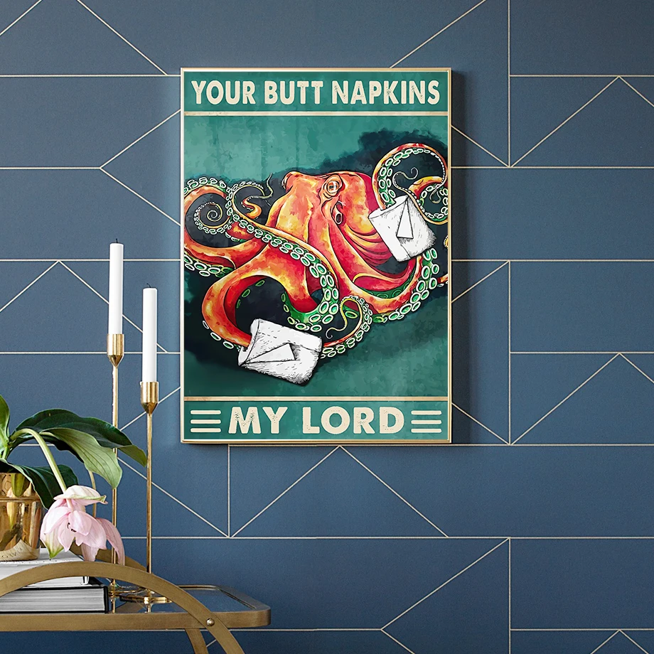 Настенная картина на холсте Забавный Туалет животные мой Властелин ваши ягодицы