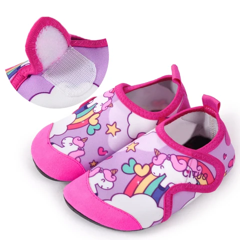 Детские Нескользящие домашние ботинки, хлопковые нескользящие носки для пола для маленьких девочек, пляжная обувь для маленьких мальчиков, носки с мультипликационным рисунком, детские Тапочки