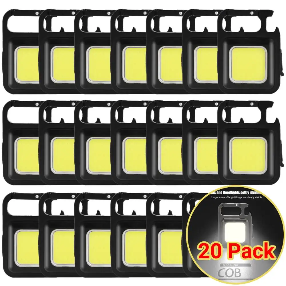 

Bright Flashlight Mini Light Light Keychain Rechargeable Work Opener 1-20packusb Light Bottle Inspection Emergency Outdoor