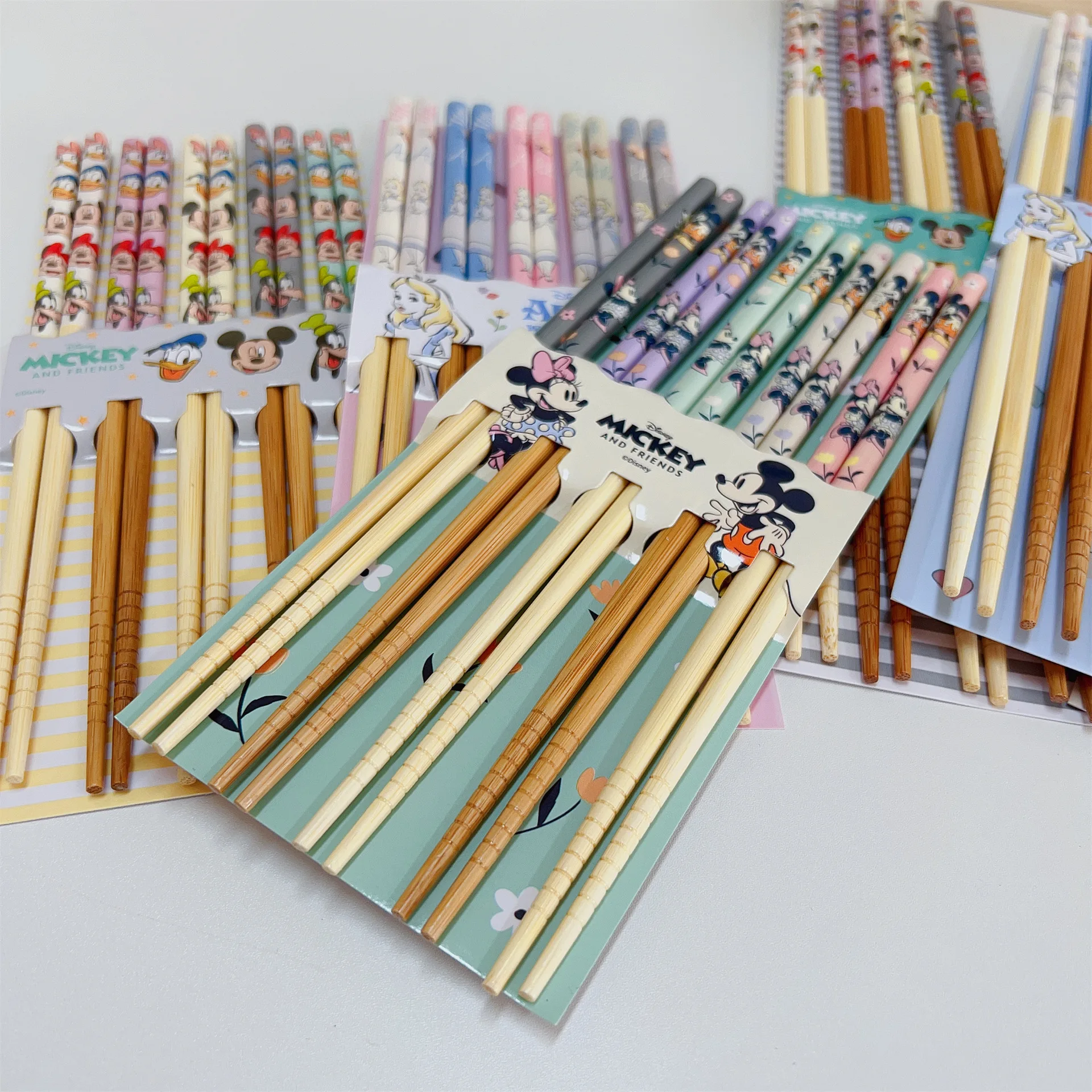 Набор палочек для еды Kawaii Disney Мультяшные Микки и Минни китайские палочки