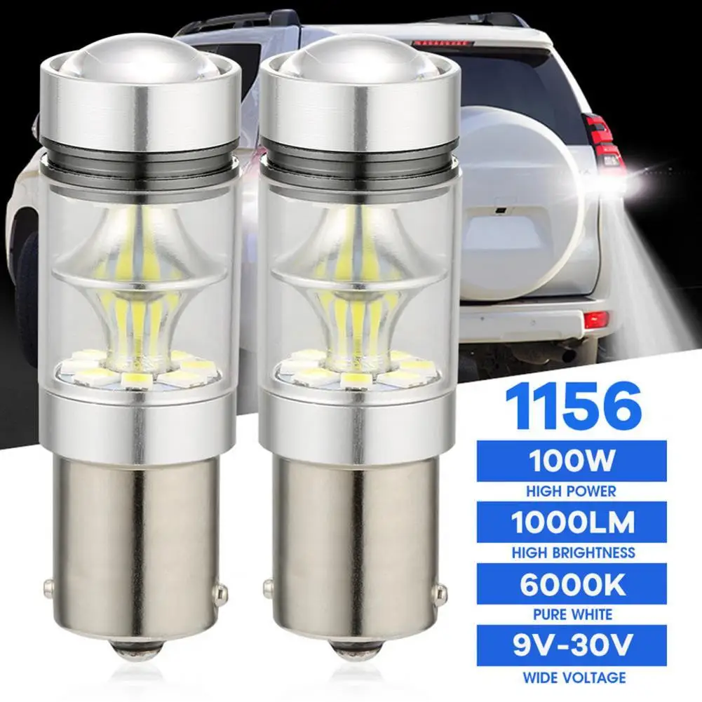 

2Pcs LED Light Bulb Practical High Performance High Brightness 100W 20 LEDs Turn Signal Light Bulb LED Bulb for Auto