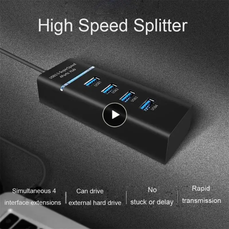 

5gbps/480mbps Transmission Usb Hub 3.0 Compatible Game Console High Speed Multi Splitter Fast Transmission Multi Adapter 4 Port