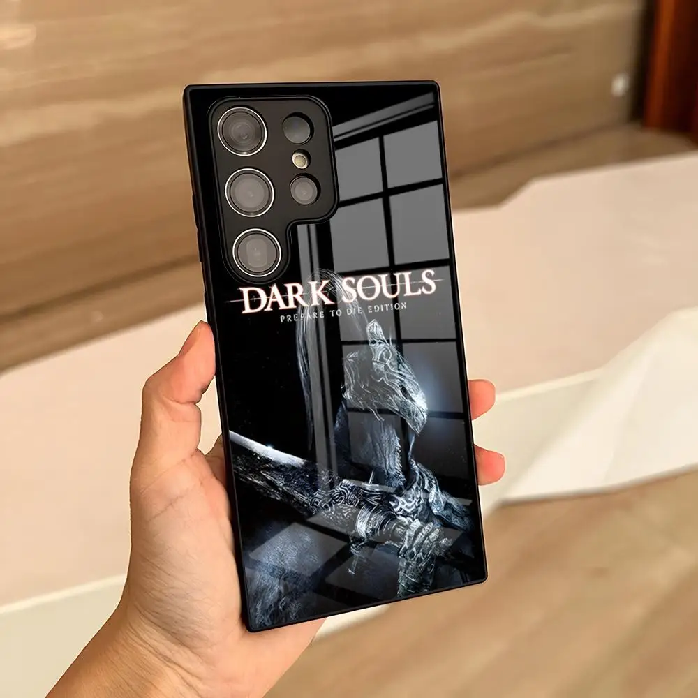 Фото Чехол для телефона Dark Souls для Samsung S26 S25 Ultra S23 S22 S24 S20 Fe S21 Plus A54 A53 A16, стеклянный чехол №1