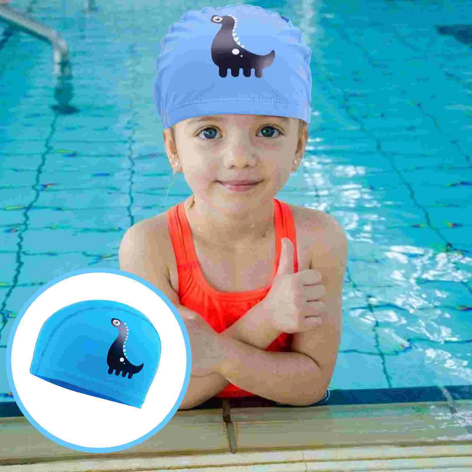 

Waterproof Swim Hat Ear Protection Swimcap Silicone Kids Head Protector Caps Breathable Swimming Cartoon