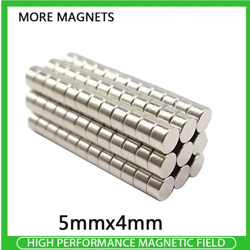 

20~1000PCS 5x4mm Permanent NdFeB Strong Powerful Magnet 5mm x 4mm N35 Round Magnets Neodymium Magnet Dia 5*4mm
