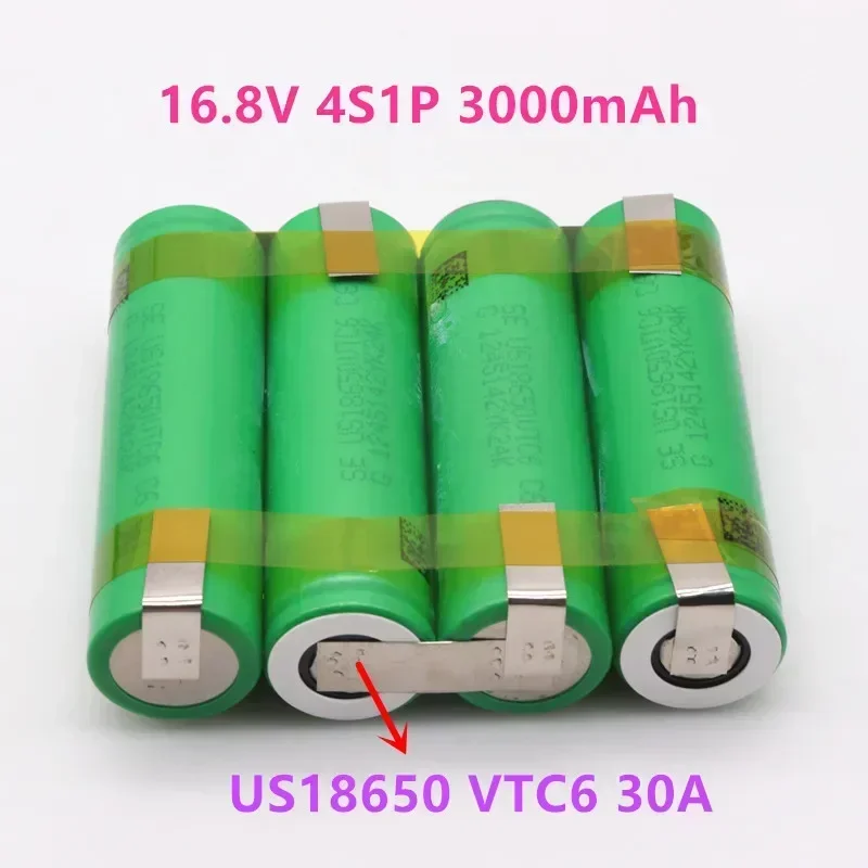 12 В - 25 US18650 VTC6 3000 мАч 30 А для отвертки 6 аккумуляторная паяльная лента 3S1P
