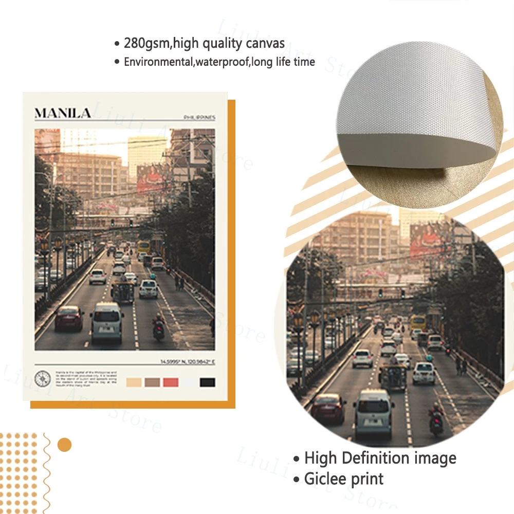 Постеры для путешествий с изображением города римская Мальта Сеул Япония