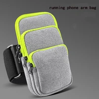 fashion outdoor sports arm bag unisex simple large capacity waterproof sweat proof breathable canvas running fitness wrist bag
