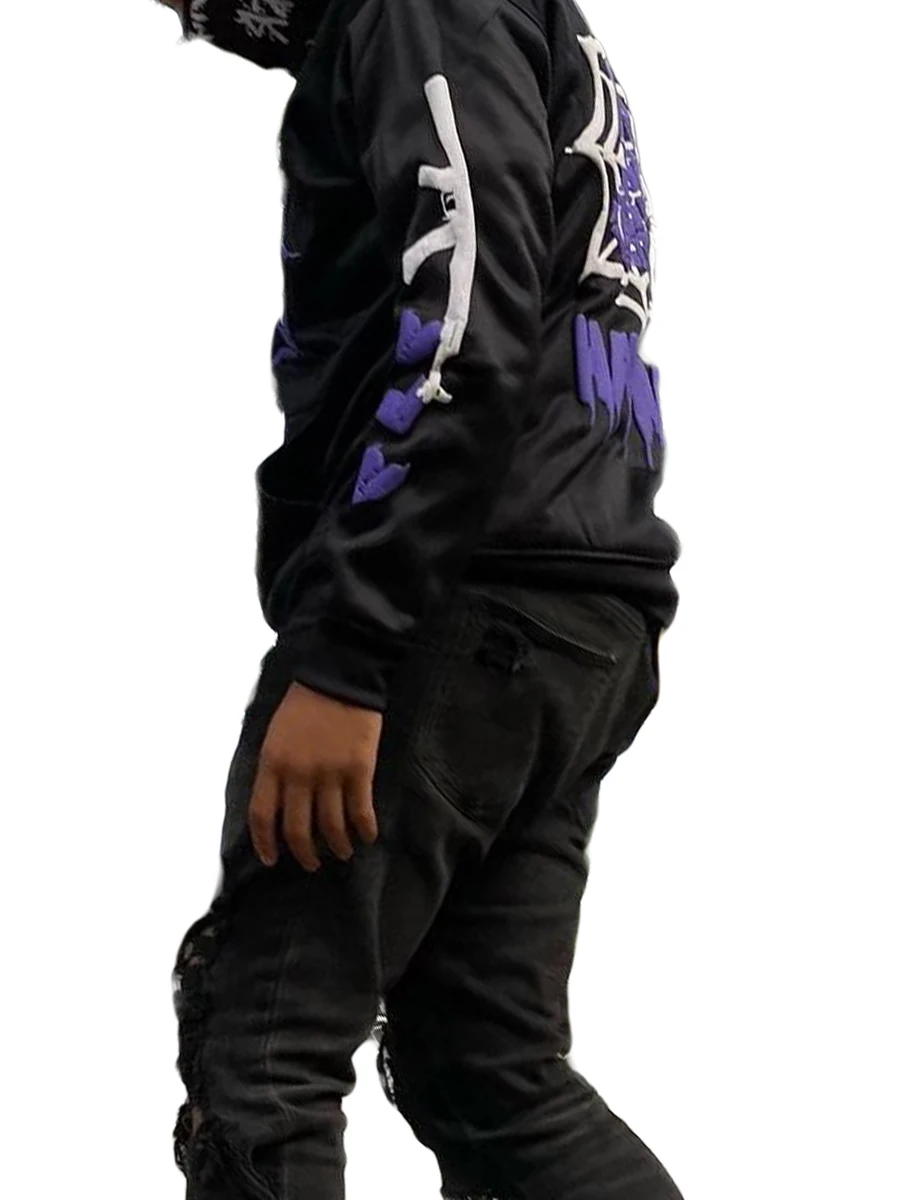 

Женские и мужские толстовки Y2K, куртки в стиле панк на молнии с длинным рукавом на Хэллоуин, свитшот, повседневные осенние свитшоты