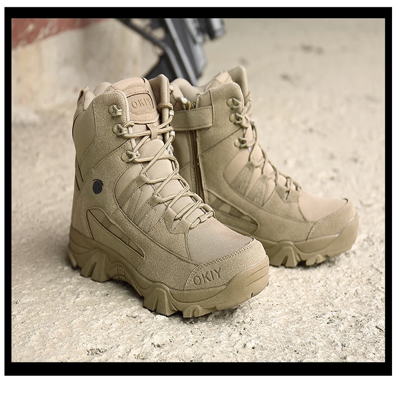 2023 Tactical Boots Military For Men Snowboots Waterproof Male Casual Shoes Trail Footwear Leather Hunting Tourism Mountain Shoe
