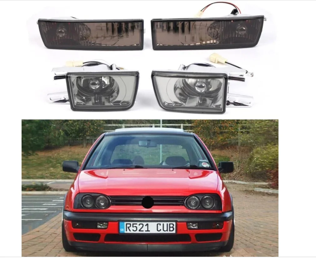 

Передний бампер, дымовая линза, противотуманный фонарь, сигнал поворота, лампа для Golf Jetta Mk3 1993-1998, автомобильные аксессуары