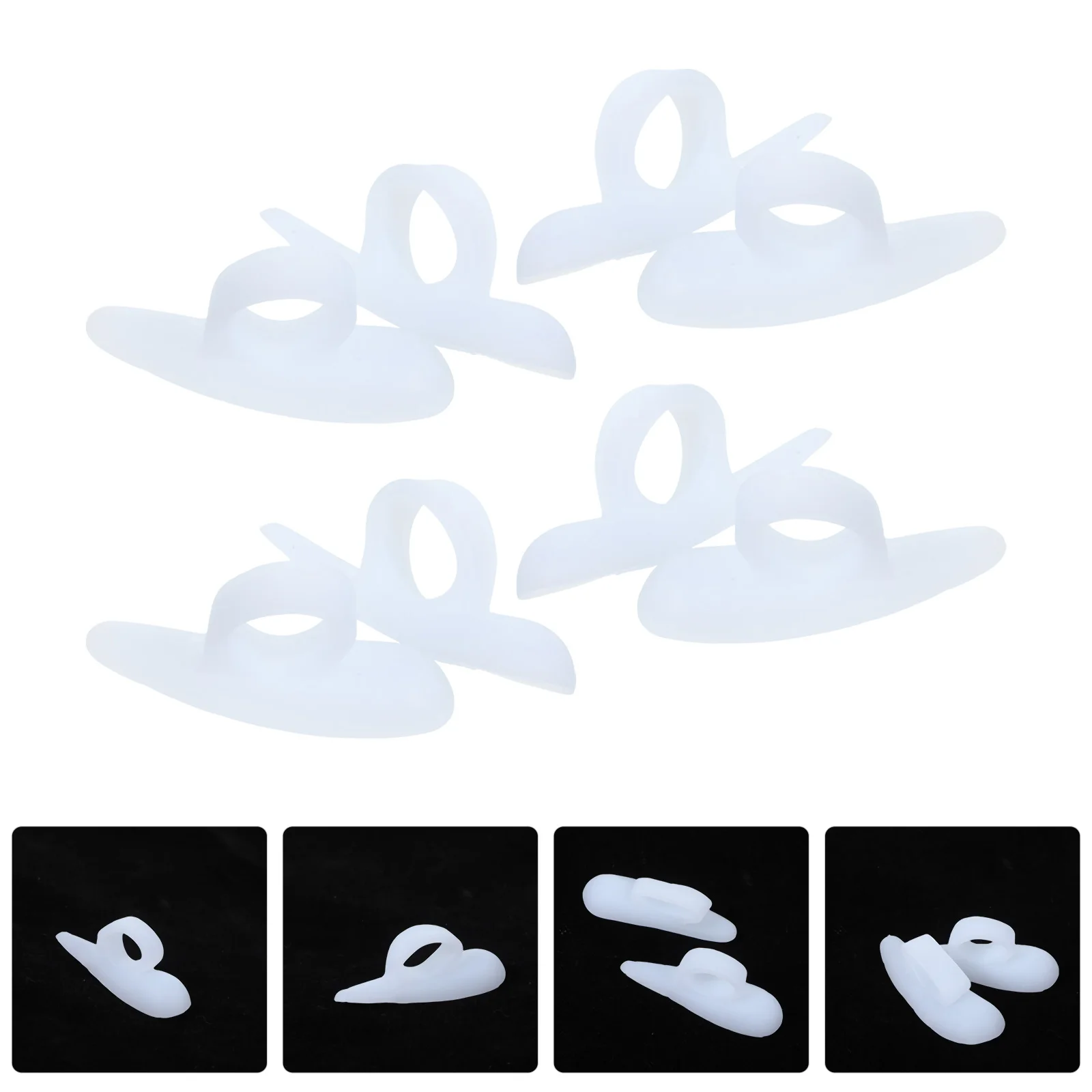 

4 Pairs Toe Toe Correctors And Corrector Crests Splints Reduce Pain Pedicure Care Supplies for Ladies Students