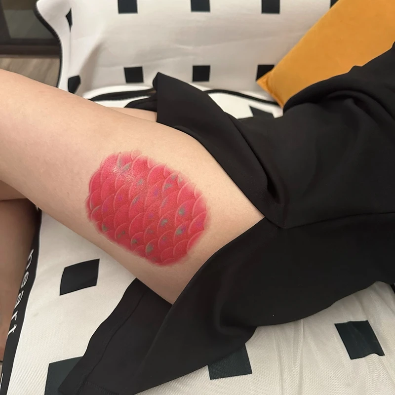 Градиентные временные тату-наклейки в виде рыбьей чешуи шрамы искусство